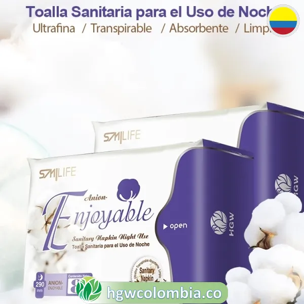 Toallas Higiénicas Noche HGW 🌙 | Banda de Anión y Protección 8h 4 toalla-sanitaria-noche-hgw-compresa-night-use2co