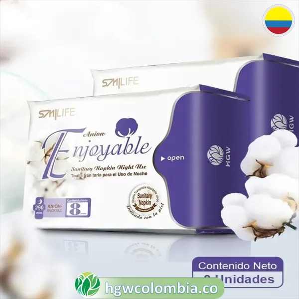 Toallas Higiénicas Noche HGW 🌙 | Banda de Anión y Protección 8h 3 toalla-sanitaria-noche-hgw-compresa-night-use3co
