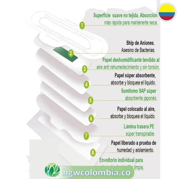 Toallas Higiénicas Noche HGW 🌙 | Banda de Anión y Protección 8h 2 toalla-sanitaria-noche-hgw-compresa-night-use4co